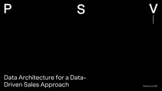 P S V
February 9, 2021
Data Architecture for a Data-
Driven Sales Approach
Academy
 