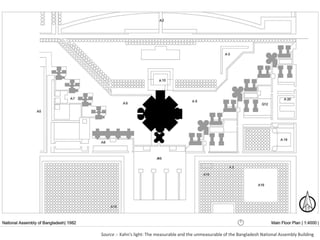 Source :- Kahn's light: The measurable and the unmeasurable of the Bangladesh National Assembly Building
 