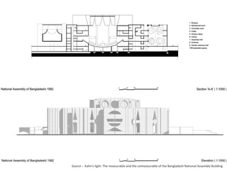 Source :- Kahn's light: The measurable and the unmeasurable of the Bangladesh National Assembly Building
 