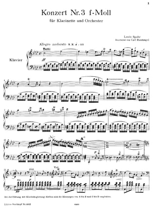 Louis spohr   clarinet concerto no3 (clarinette et piano)