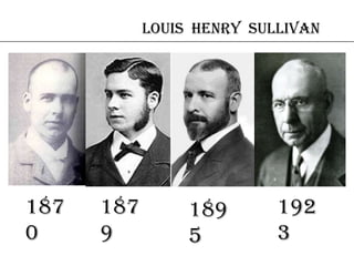 LOUIS HENRY SULLIVAN
192
3
187
9
187
0
189
5
 