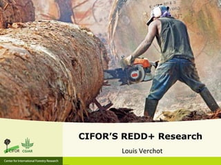 CIFOR’S REDD+ Research
Louis Verchot
 