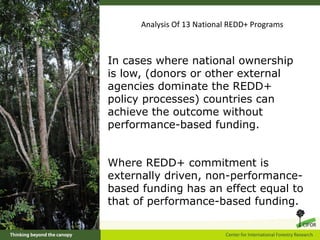 CIFOR's REDD+ research