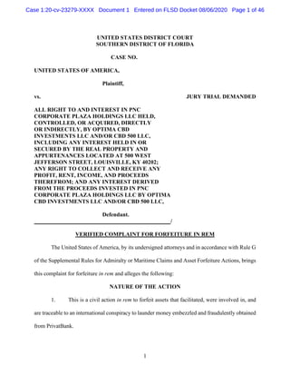 1
UNITED STATES DISTRICT COURT
SOUTHERN DISTRICT OF FLORIDA
CASE NO.
UNITED STATES OF AMERICA,
Plaintiff,
vs. JURY TRIAL D...