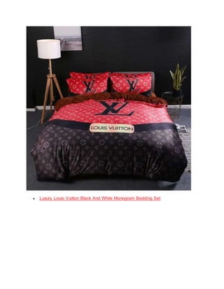 Louis Vuitton x Supreme Red Monogram Comforter Bedding Set - REVER