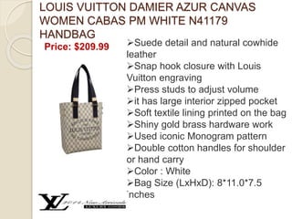 Louis Vuitton White Damier Azur Berkeley Blue Leather Cloth ref