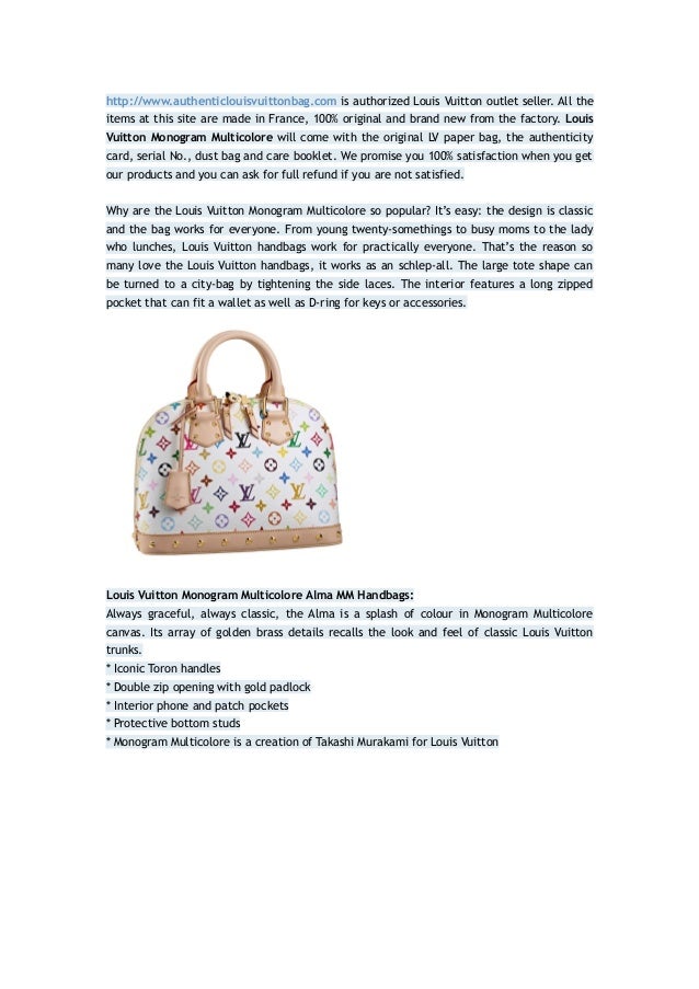 Louis Vuitton Monogram Multicolore 100 Authentic 80 Off