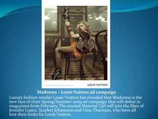 Madonna in Louis Vuitton Spring Summer Campaign - Postkiwi