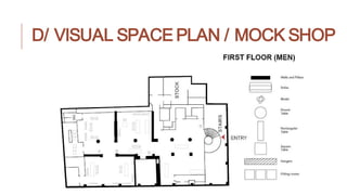 D/ VISUAL SPACE PLAN / MOCK SHOP
 