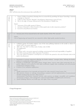 Strategic Management: Focus on Louis Vuitton Research Paper - 1