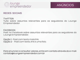 Midia Kit Lounge Empreendedor