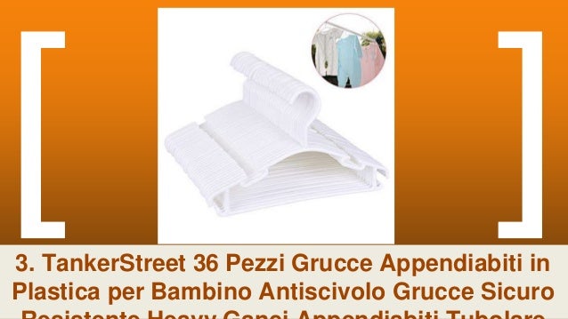 TankerStreet 20 Pezzi Grucce Appendiabiti in Plastica per Bambino Antiscivolo Grucce Sicuro Resistente Heavy Ganci Appendiabiti Tubolare per Bambini Baby Salvaspazio Bianco TankerStreet 20 Pezzi Grucce Appendiabiti in Plastica per Bambino Antiscivolo Grucce Sicuro Resistente Heavy Ganci Appendiabiti Tubolare per Bambini Baby Salvaspazio Bianco