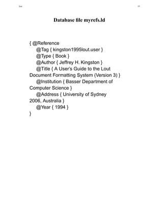 Lout example | PDF