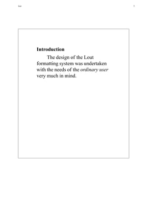Lout example | PDF