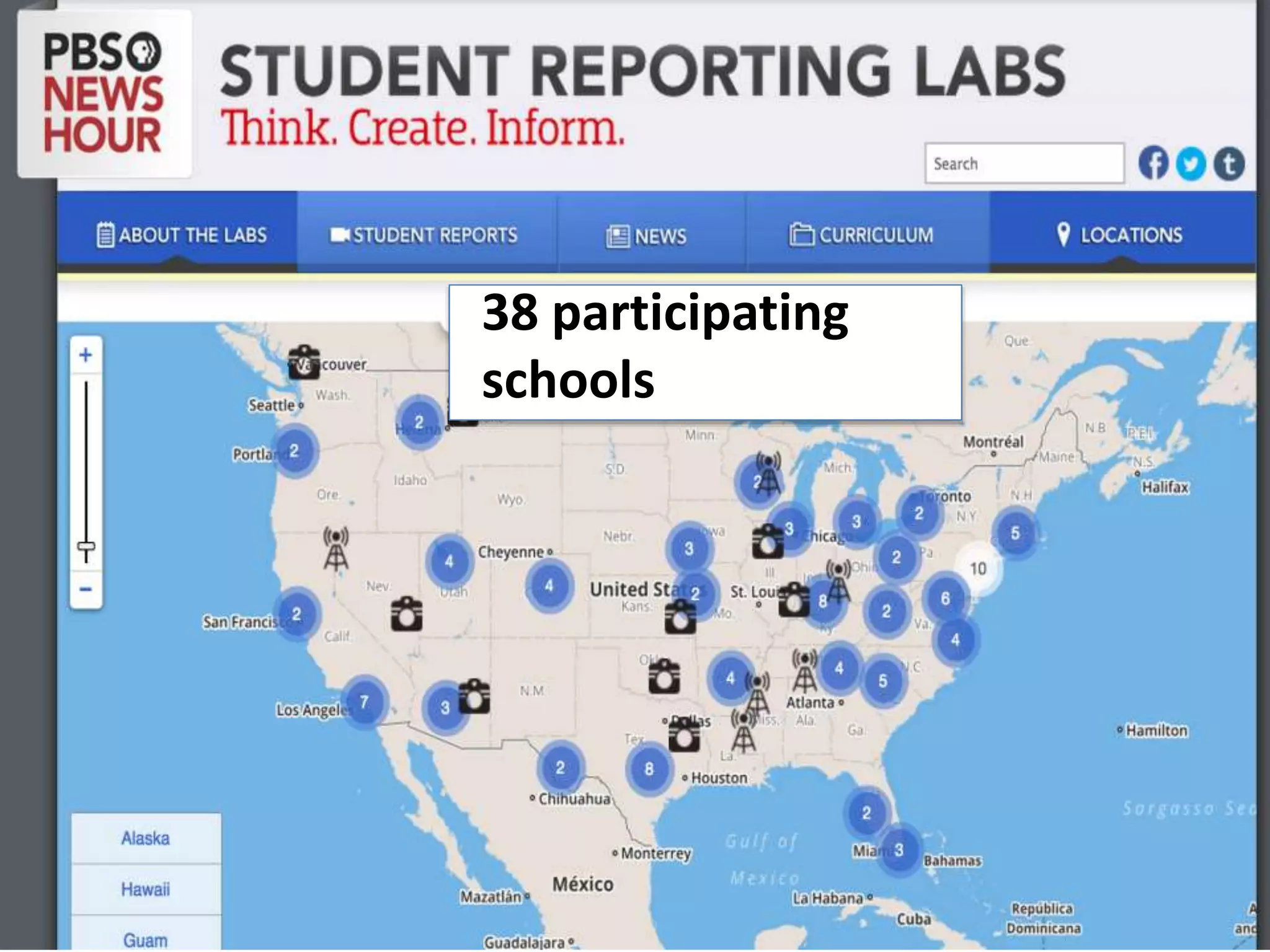 38 participating
schools
 