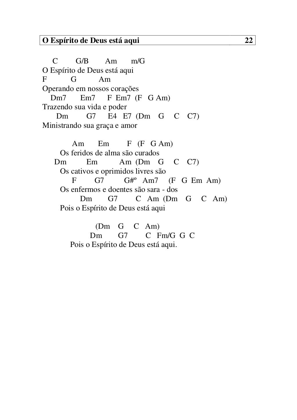Louvores cifrados Clássicos e novos