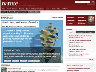 ...	
  “Science	
  is	
  being	
  killed	
  by	
  
numerical	
  ranking,”[...]	
  Ranking	
  
systems	
  lures	
  scien4sts	
  into	
  
pursuing	
  high	
  rankings	
  ﬁrst	
  and	
  
good	
  science	
  second.	
  
 