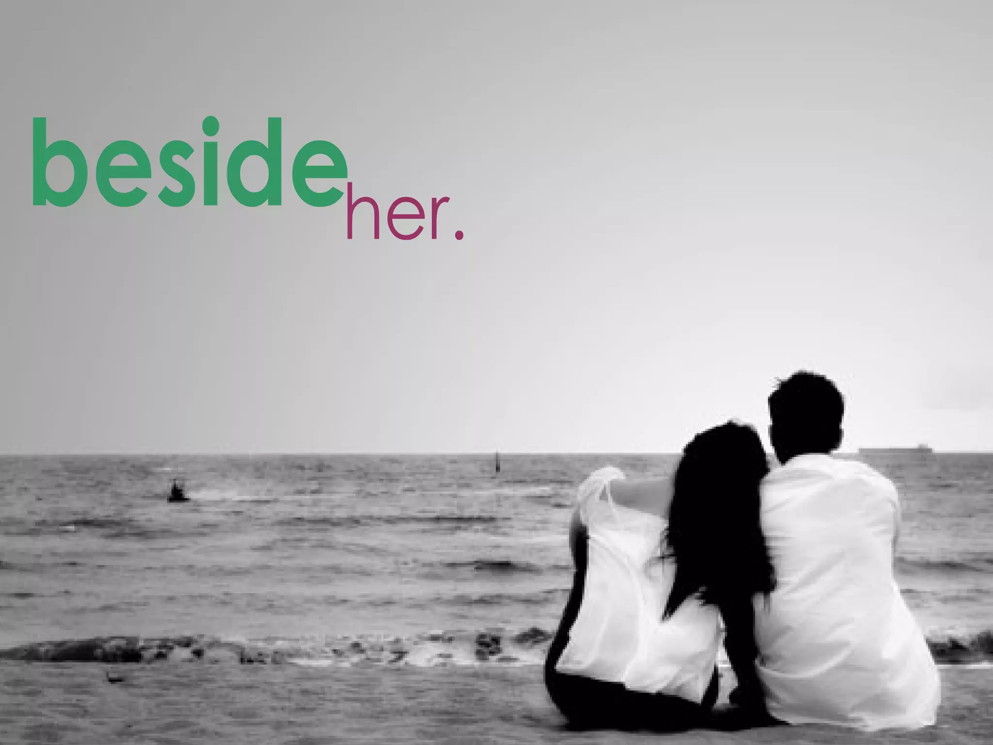 beside her. 
