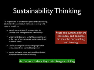 Sustainability Thinking: A Major Paradigm Shift in Philosophy, Pedagogy ...