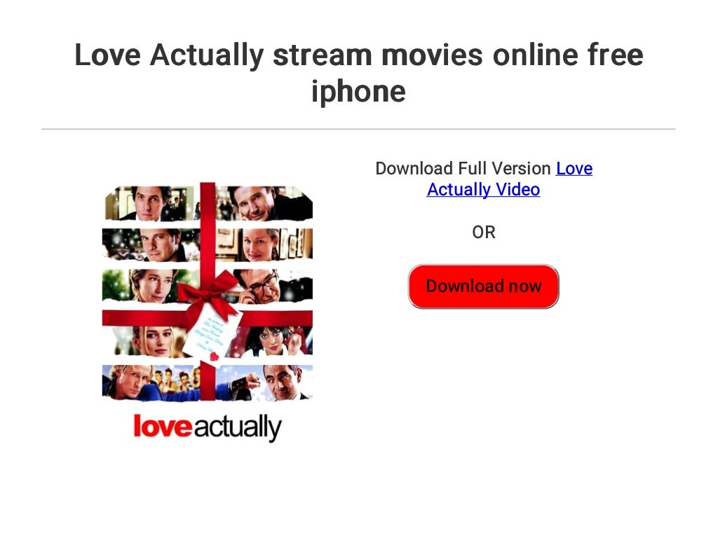 Love Actually stream movies online free iphone