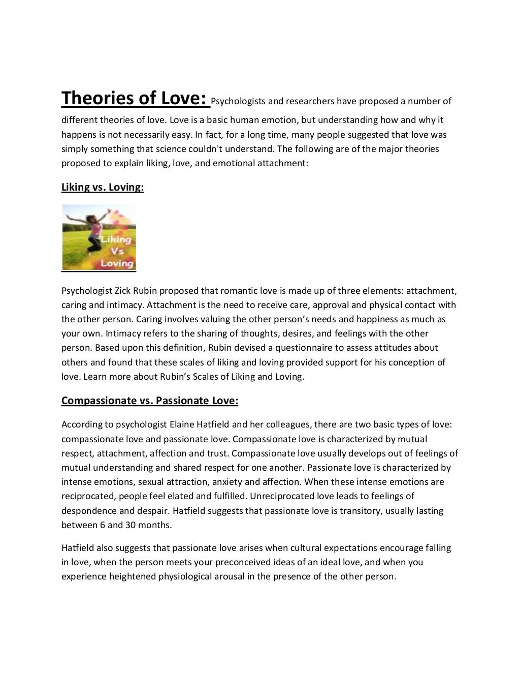 research about love relationships