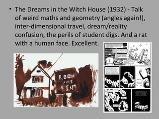 Weird Tales of Cosmic Horror: The World and Work of HP Lovecraft | PPT