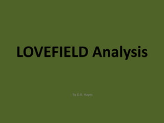 LOVEFIELD Analysis 
By D.R. Hayes 
 