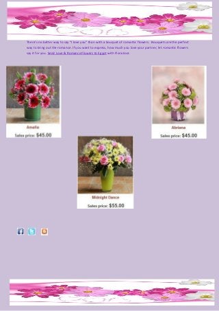 There’s no better way to say “I love you” than with a bouquet of romantic flowers. Bouquets are the perfect
way to bring out the romance. If you want to express, how much you love your partner, let romantic flowers
say it for you. Send Love & Romance Flowers to Egypt with Floradoor.
 