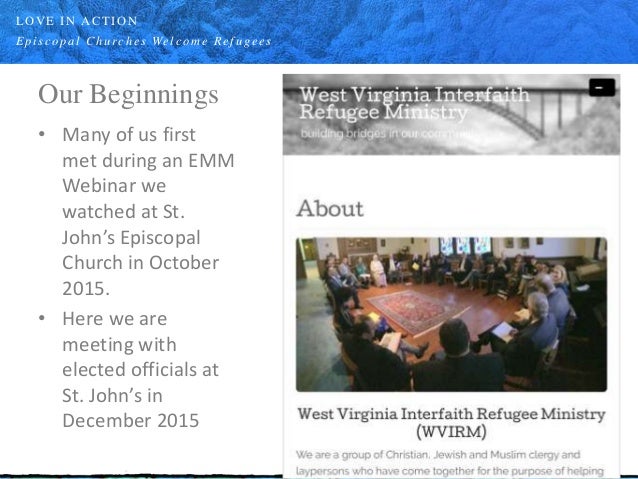 Love In Action Episcopal Churches Welcome Refugees