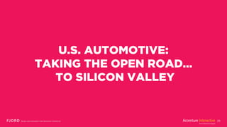 29
U.S. AUTOMOTIVE:
TAKING THE OPEN ROAD…
TO SILICON VALLEY
 