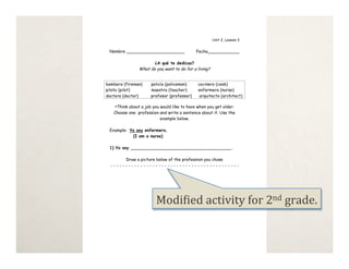 ModiYied activity for 2nd grade.
 