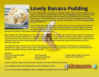 Lovely banana pudding
