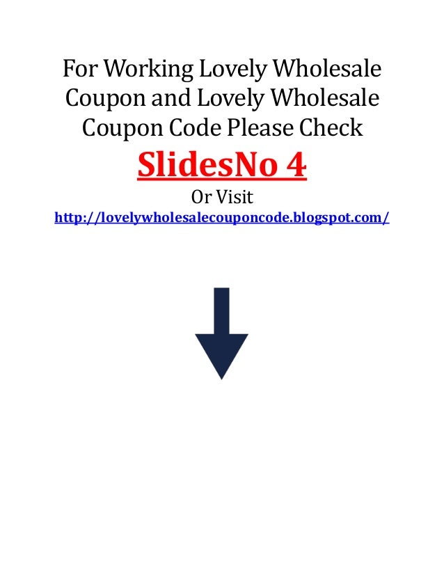 Lovely Wholesale Coupon Code