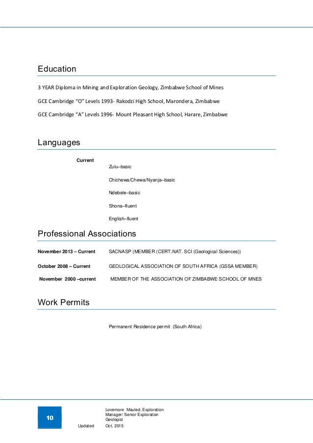 data sampling fluent Mauled Lovemore Exploration Geologist