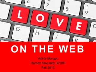 ON THE WEB
Valirie Morgan
Human Sexuality 3210H
Fall 2013

 