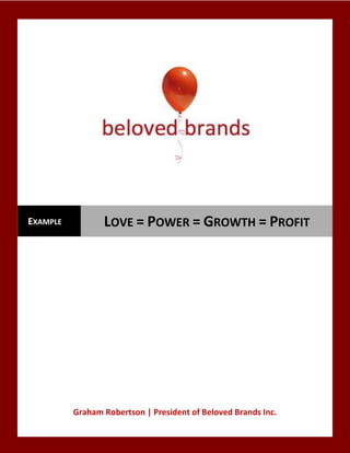 EXAMPLE          LOVE = POWER = GROWTH = PROFIT




          Graham Robertson | President of Beloved Brands Inc.
 
