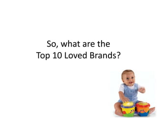 So, what are theTop 10 Loved Brands?