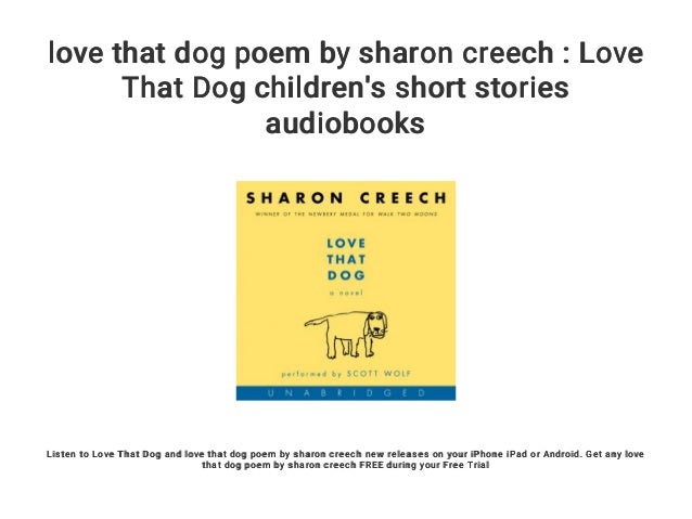 love that dog poem by sharon creech