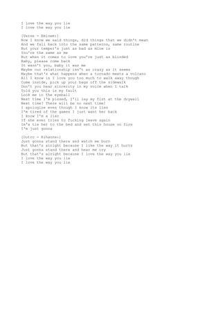 Love the way you lie | PDF