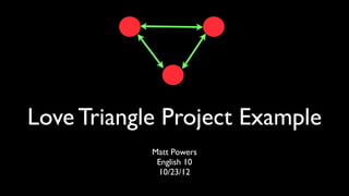 Love Triangle Project Example
            Matt Powers
             English 10
             10/23/12
 