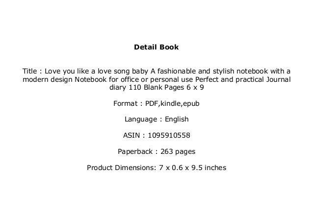 Download P D F Love You Like A Love Song Baby A Fashionable And