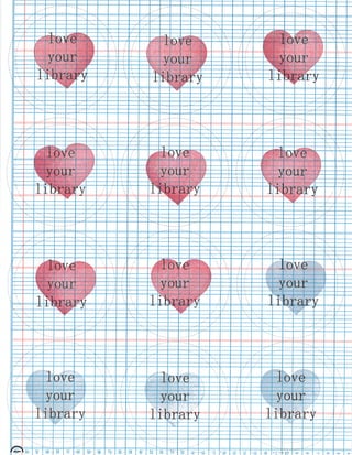Love Your Library CCL Button Template - 2.25'' Rad Grid with Hearts
