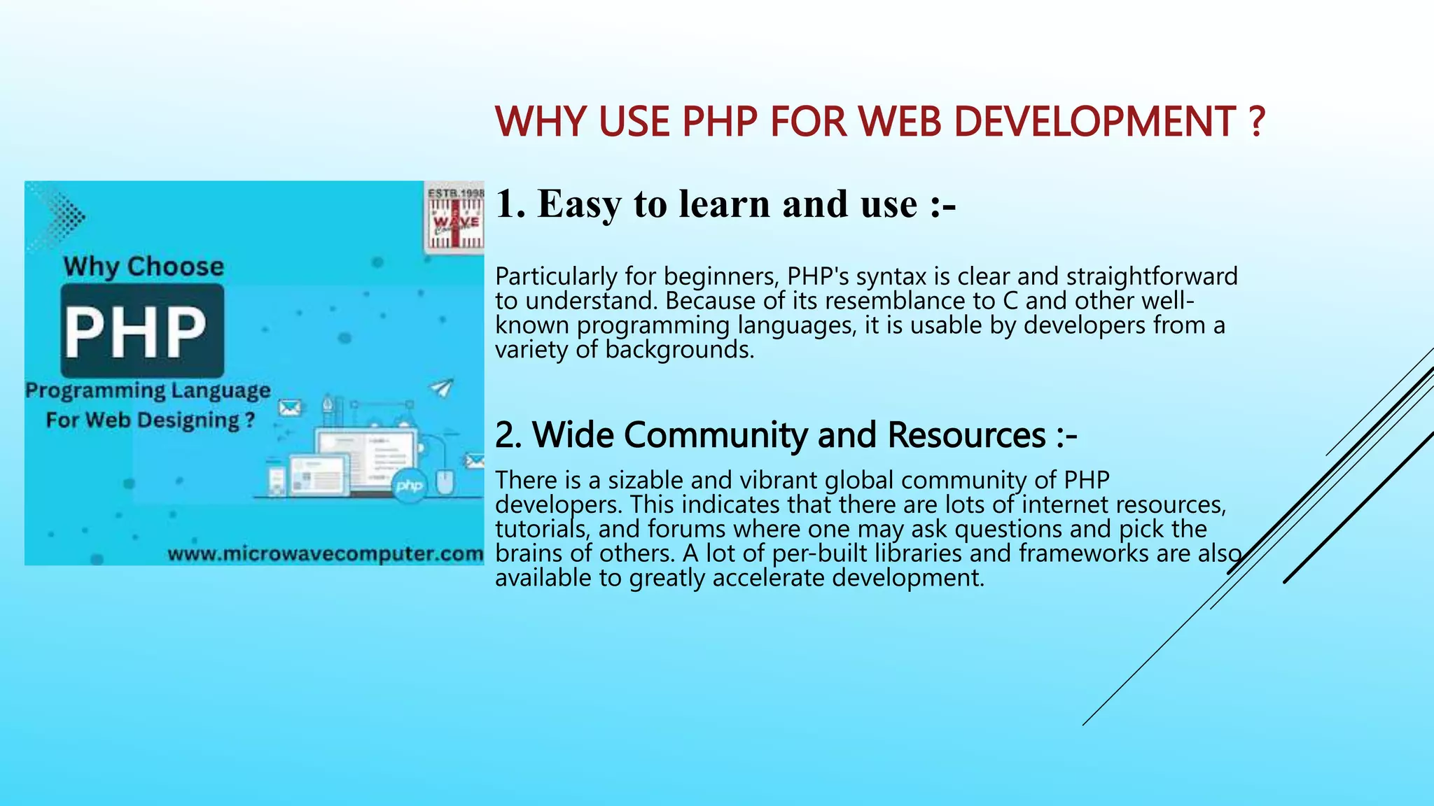 PHP for web development | PPT