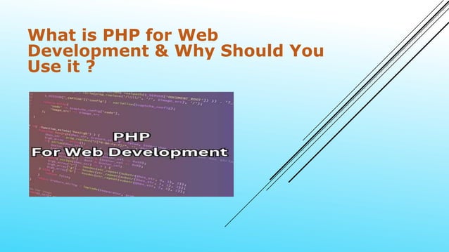 PHP for web development | PPT