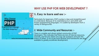 PHP for web development | PPT