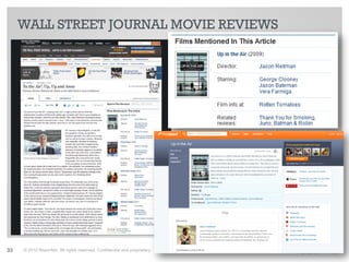 WALL STREET JOURNAL MOVIE REVIEWS




33   © 2010 Razorfish. All rights reserved. Confidential and proprietary.
 