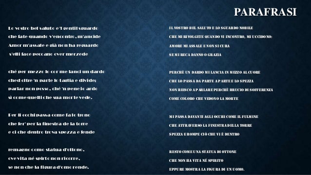 Lo Vostro Bel Saluto E 'l Gentil Sguardo