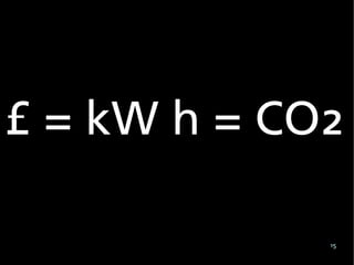 £ = kW h = CO2

             15
 