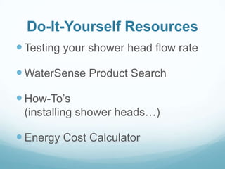 Low flow shower heads presentation complete | PPT