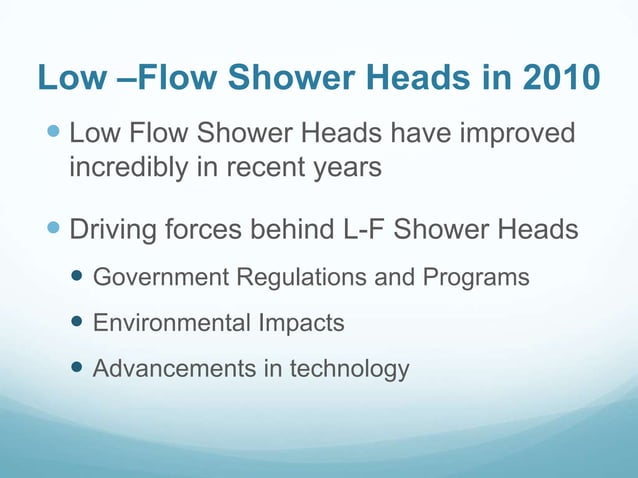 Low flow shower heads presentation complete | PPT
